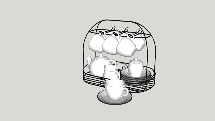 Utensílios de cozinha - conjunto de xícaras