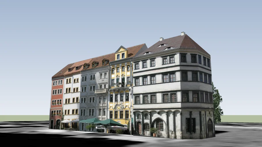Old houses on Unter-Mark, Görlitz, Germany