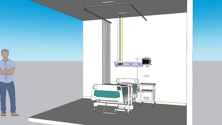 HOSPITAL I.C.U BED SETUP