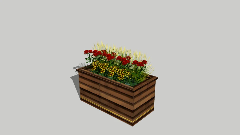 Wood Box Flower
