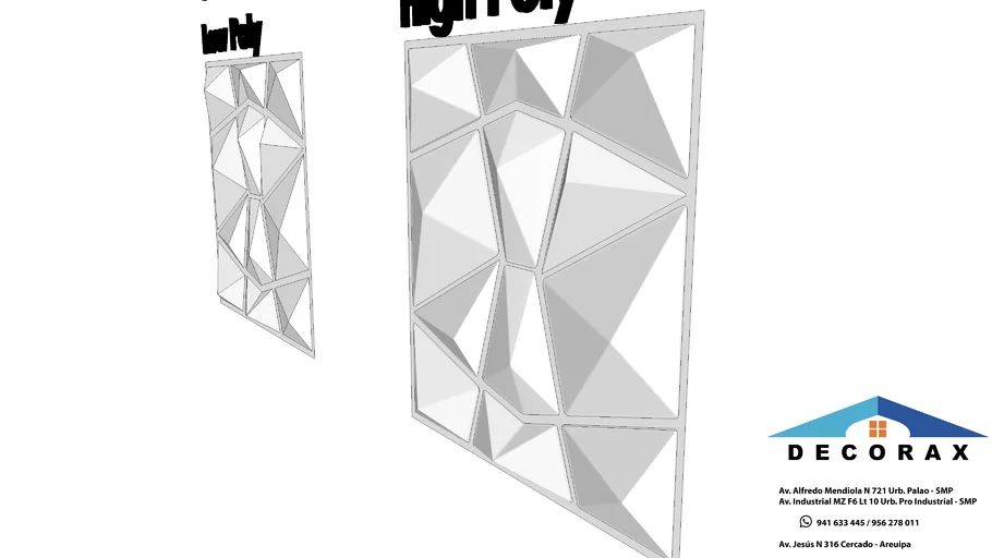 Panel Geometrico Plastico - Decorax, Lima Perú