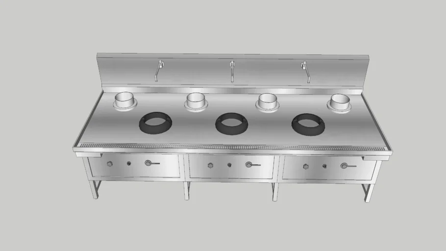 Chinese Wok Range 2900 x 1100
