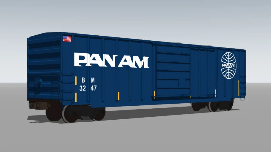 FMC 5077 50ft Plate C Boxcar - Pan Am Railways