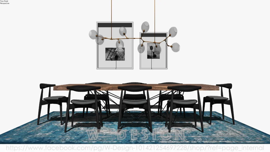 Dining table and chairs