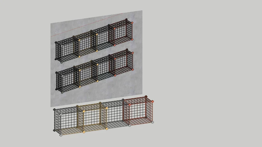 Mesh / Grid / Metal Shelves- Storage -