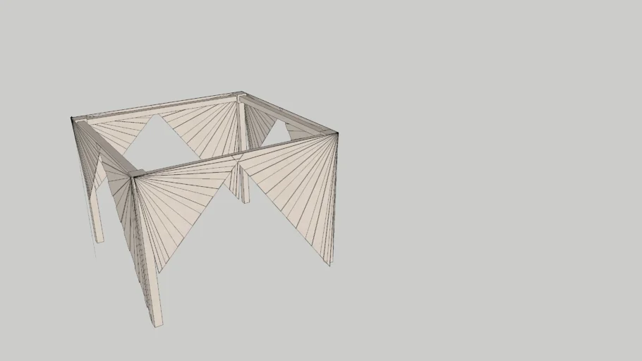 Estructura con diseño entelado