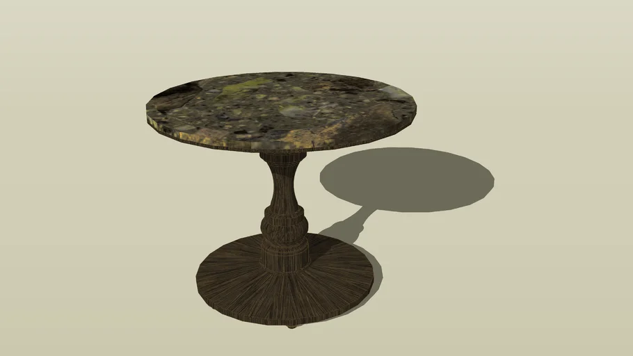 Pedestal table with marble top