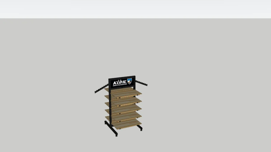 Sun and Ski Sports Kuhl 36in Shelving Display Option C | 3D Warehouse