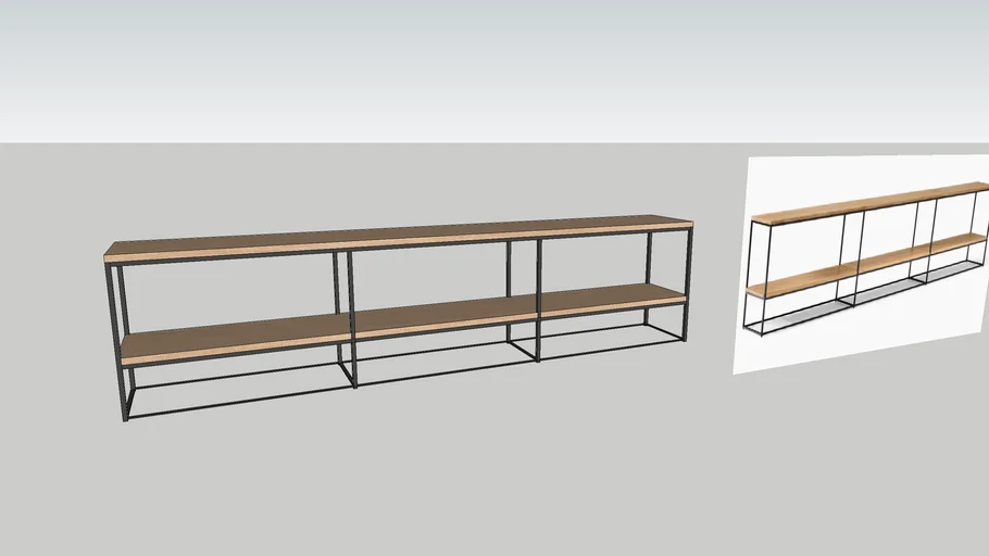 WEST ELM STREAMLINE BOOKSHELF CONSOLE