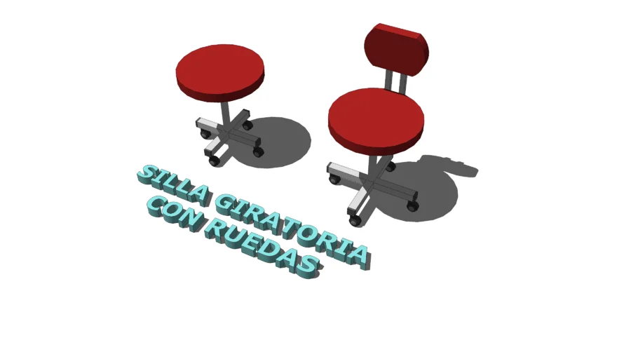 SILLA GIRATORIA CON RUEDAS (ASE - S - 8)