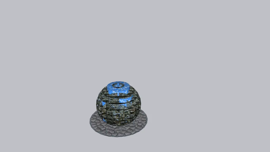 Stacked slate sphere - Medium