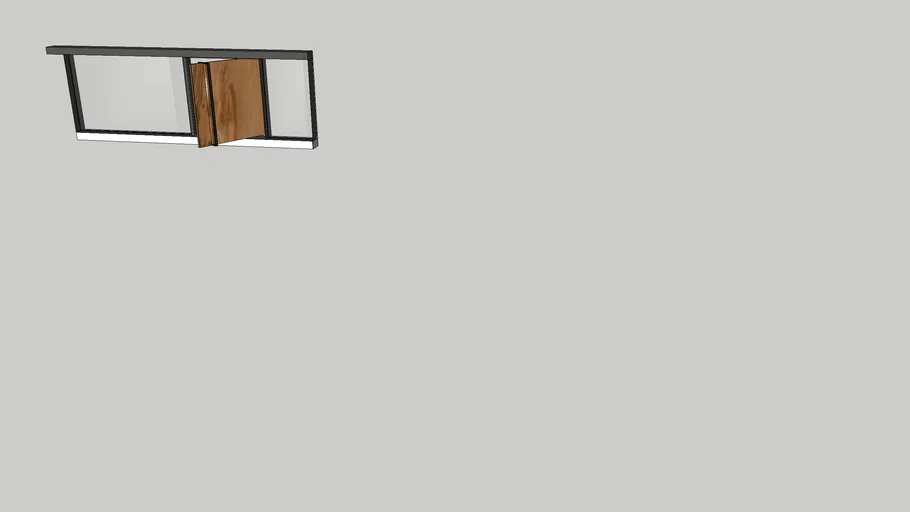 Dynamic wood metal and glass pivot door