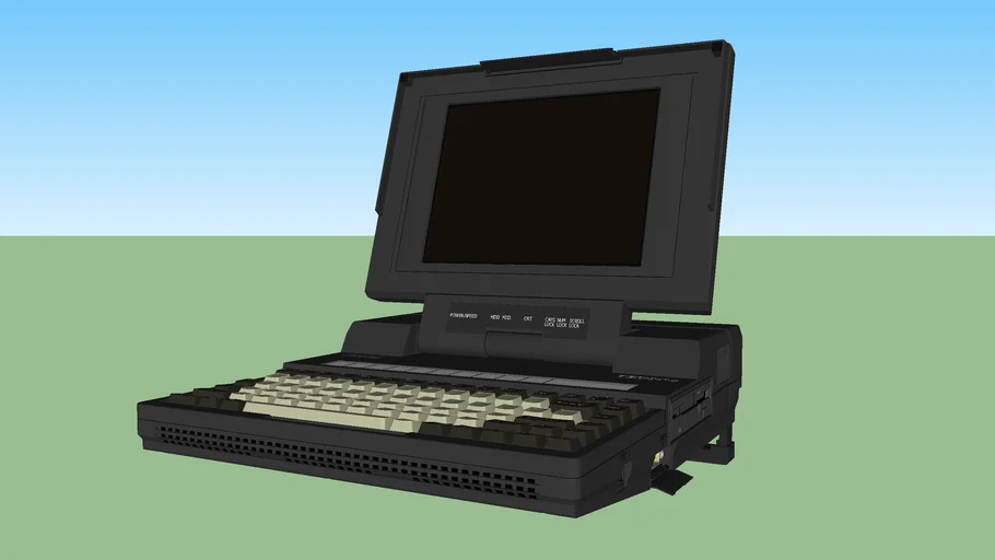 Vintage computer Toshiba T3100e laptop 1988
