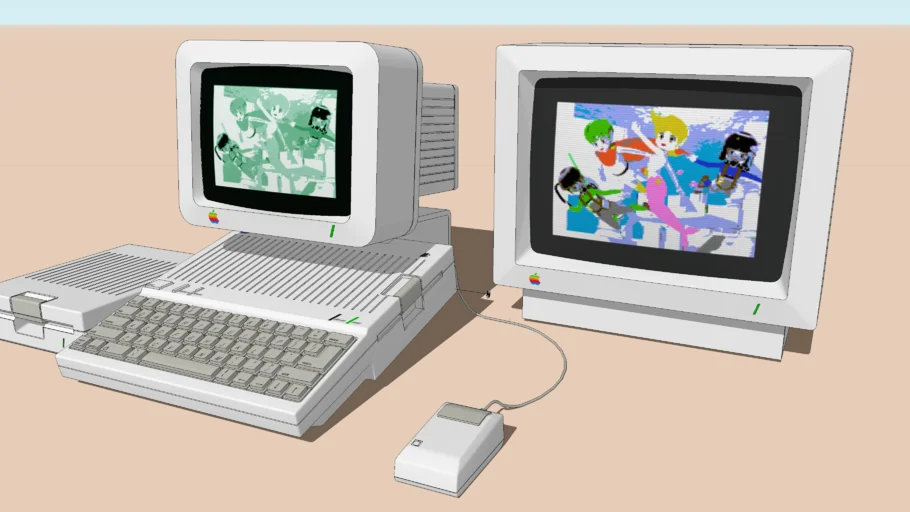 Applec and Apple color monitorc (1984:U.S.A.) | 3D Warehouse