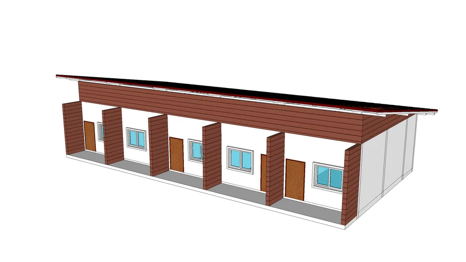 ห้องแถว 5 ห้อง ชั่้นเดียว