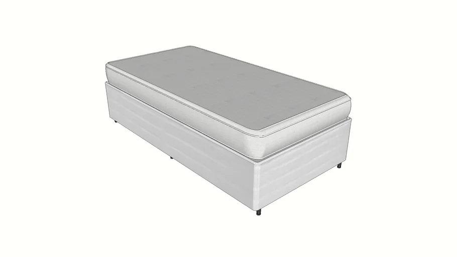 Cama box solteiro 1,03x2,05m