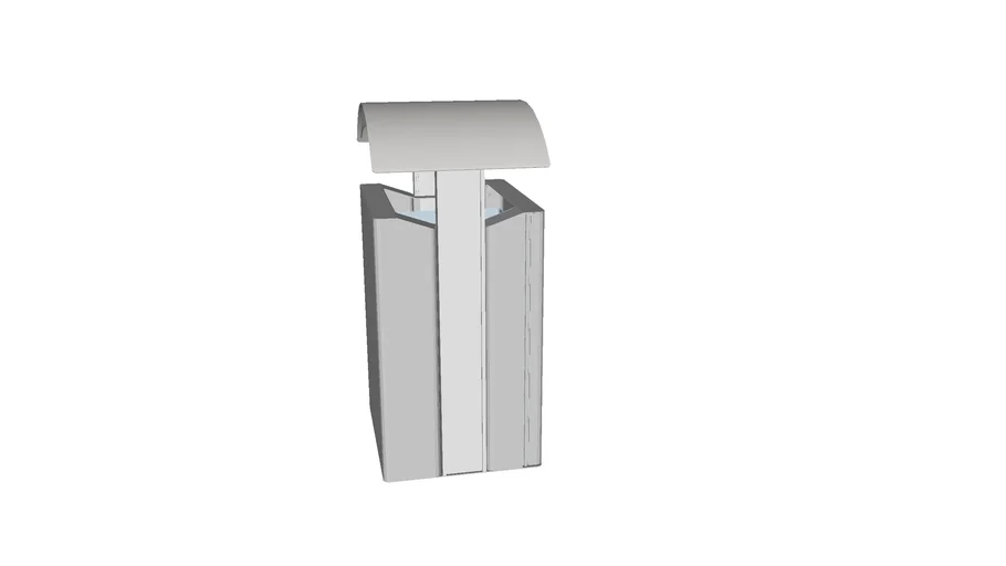 Airi 45-Gallon Trash Receptacle with Side Door, Curve Top