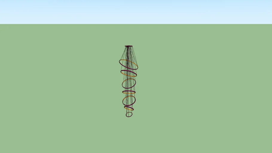 Double volume chandelier