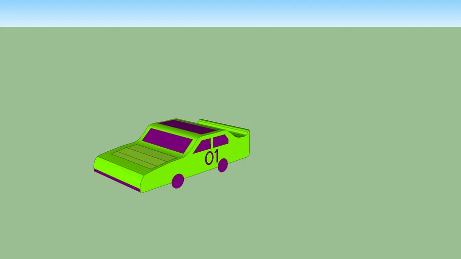 Green race car