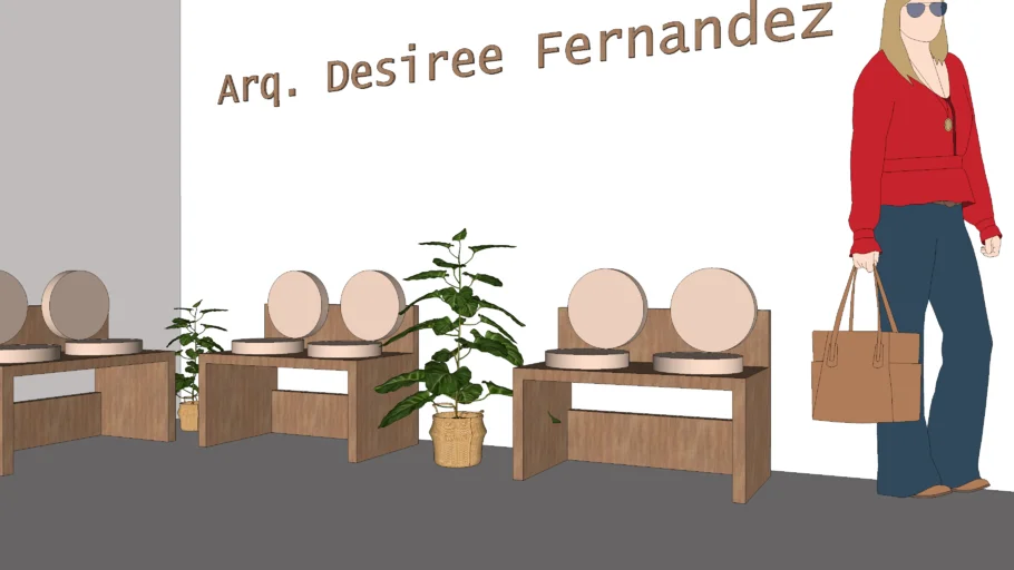 Banca de madera moderna