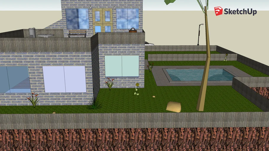 Copie de house with garage and l shaped extenction