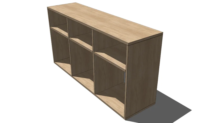 Etagere bibliothèque 6 cases bois TASSIA