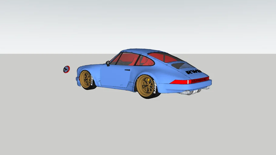 Porsche 911 RWB RAUH-Welt Begriff 86's with Classic Deep Dish Linea Corse RSR Gold/Black