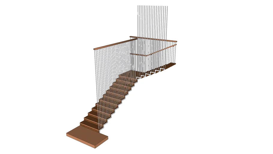 custom L-shaped staircase