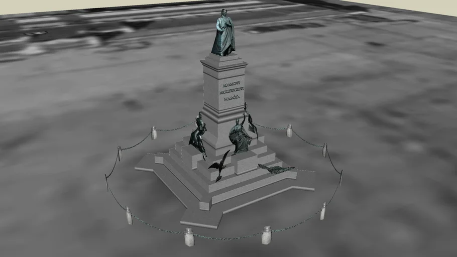 A. Mickiewicz monument, Krakow