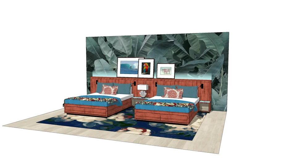 Tropical Hotel Beds