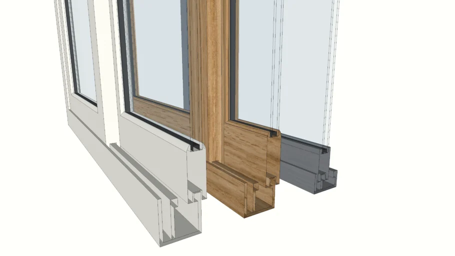 Sliding Windows PVC, Wood, Aluminium