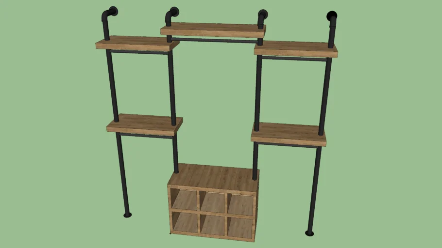 Industrial Shelving Unit Clothes Rack
