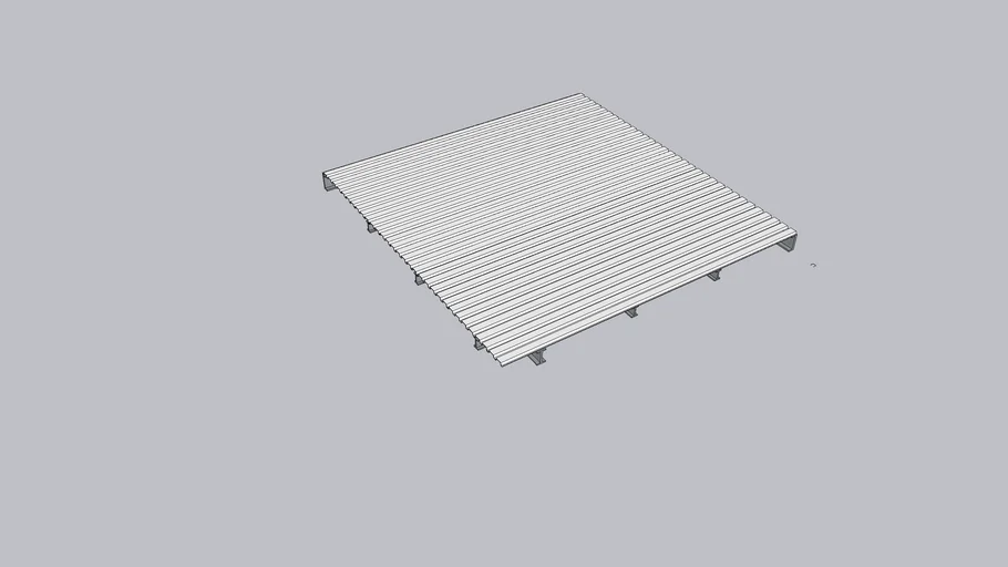 Steel B Deck with structural support steel