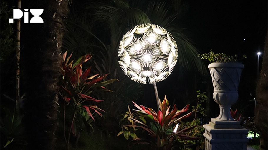 Luminária de Piso Dente de Leão - Outdoor Decorativo Pix