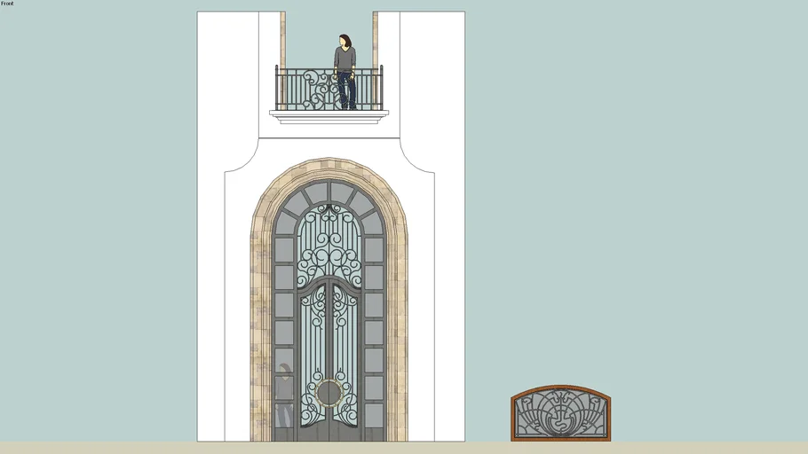 door and railing