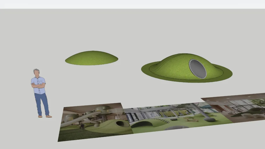 Geoplastic playground elements