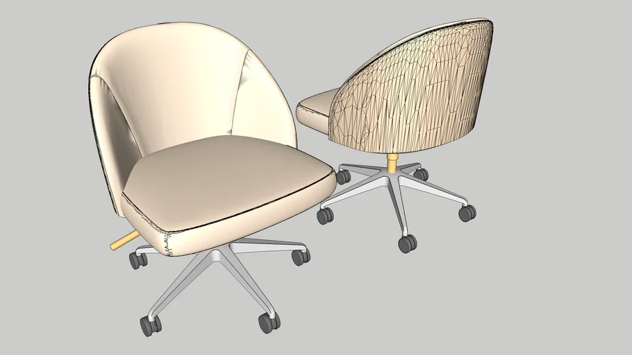 Modern Chair Upholstered Swivel