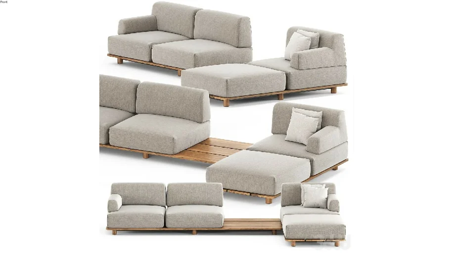 Palco sofa module set 3 by Kristalia