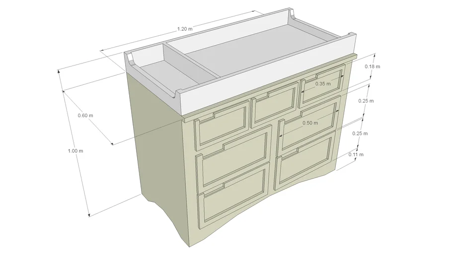Dresser & Changing Table Topper, cambiador de bebe