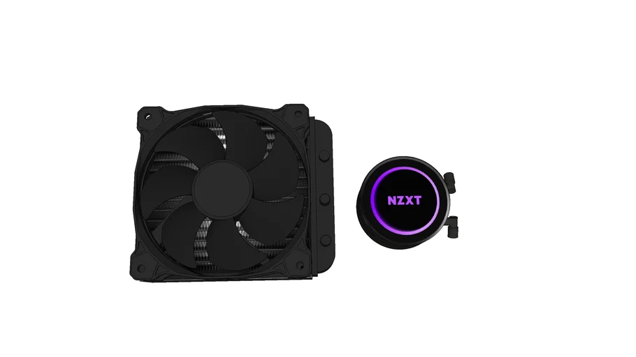 NZXT Kraken M22 aio cpu cooling, radiator and pump
