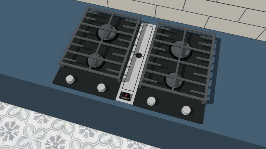 bora gas hob with extractor fan