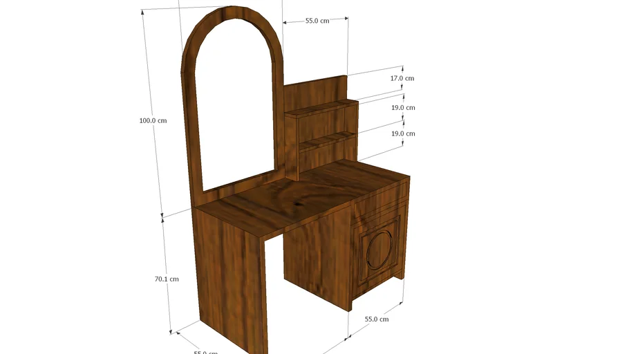 meja rias | 3D Warehouse