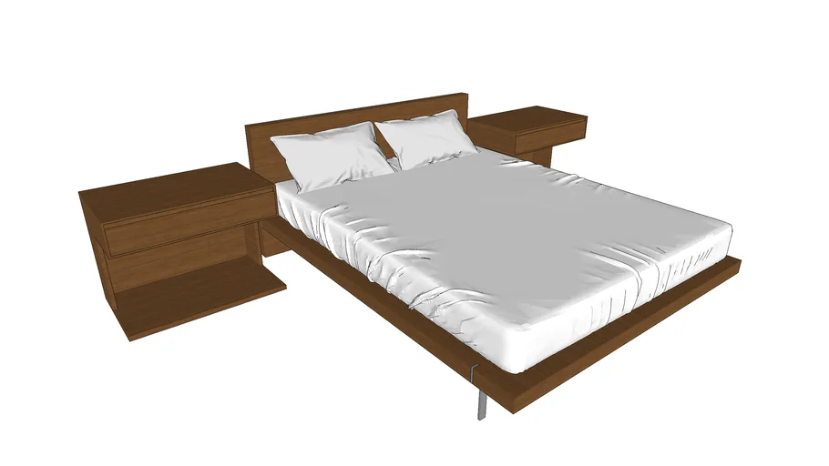 CAMA E MESA DE CABECEIRA SOGNARE