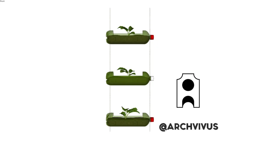 Horta Vertical Garrafa Pet