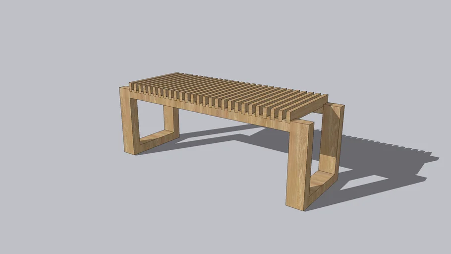 Wooden bench