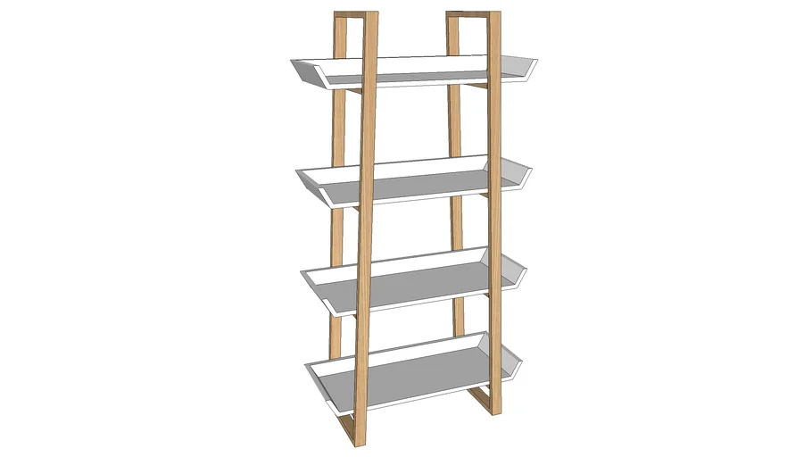 John Lewis Airframe Tall Bookcase, White