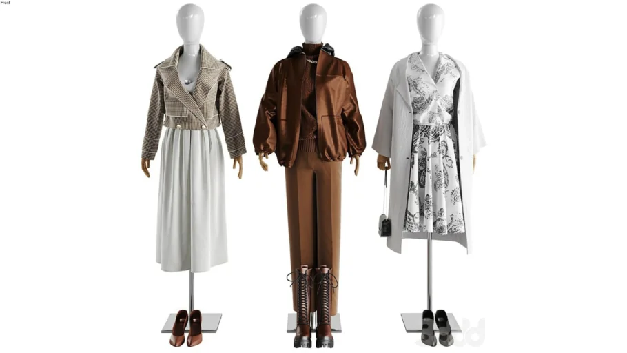 Mannequin Clothes Set 3ddd