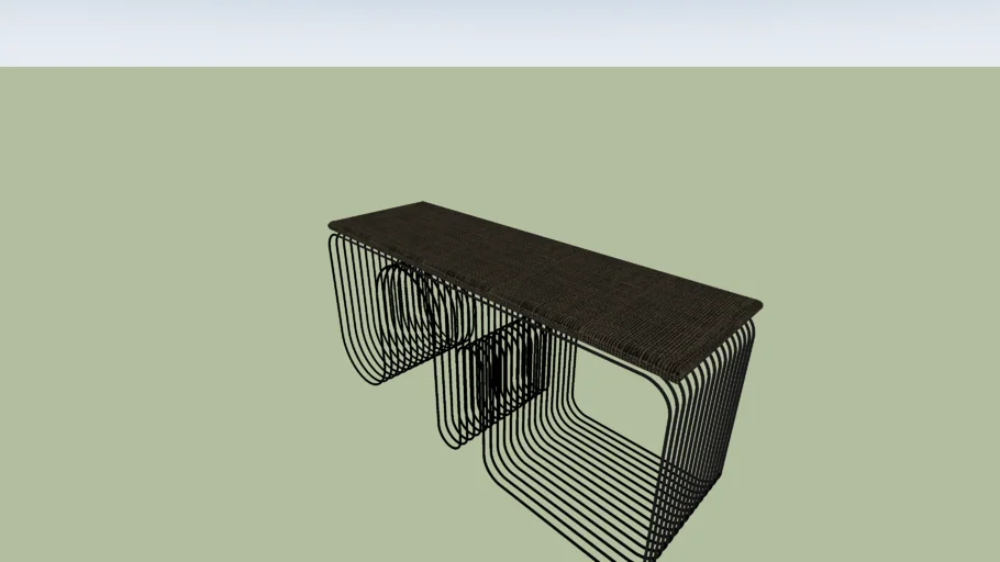 CURVA AYTM Black metal bench