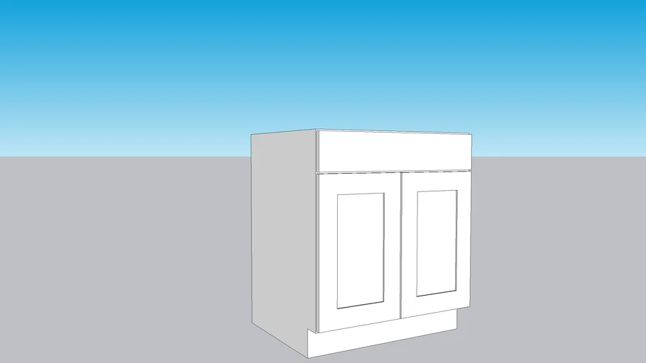 Malibu White Shaker 30" Base Cabinet