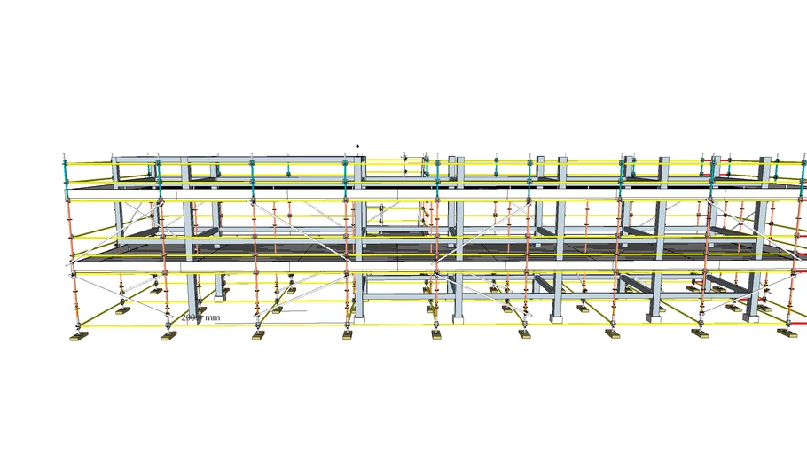 Birdcage scaffold for structure installation